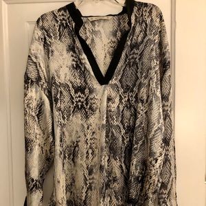 Zara snakeskin print blouse